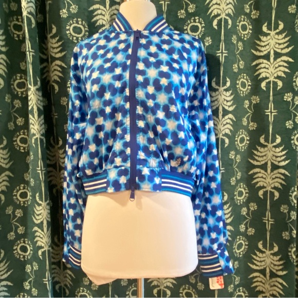 FP Movement Top Seed Lightweight Tennis Jacket NWT Free People Blue Print - Picture 8 of 15